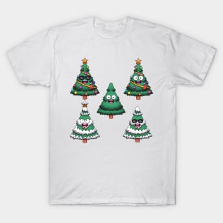 Cute Cartoon Christmas Tree’s T-Shirt